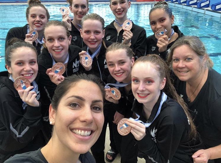 The senior squad placed second and junior squad were third at the recent Argentina Synchro Open.